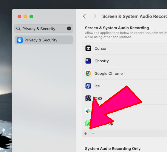 Add Application Screenshot